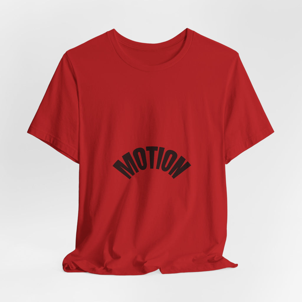 Motion Graphic Tee — Minimalist 'MOTION' Text T-Shirt