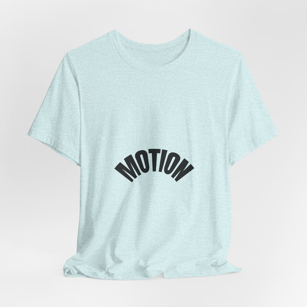 Motion Graphic Tee — Minimalist 'MOTION' Text T-Shirt