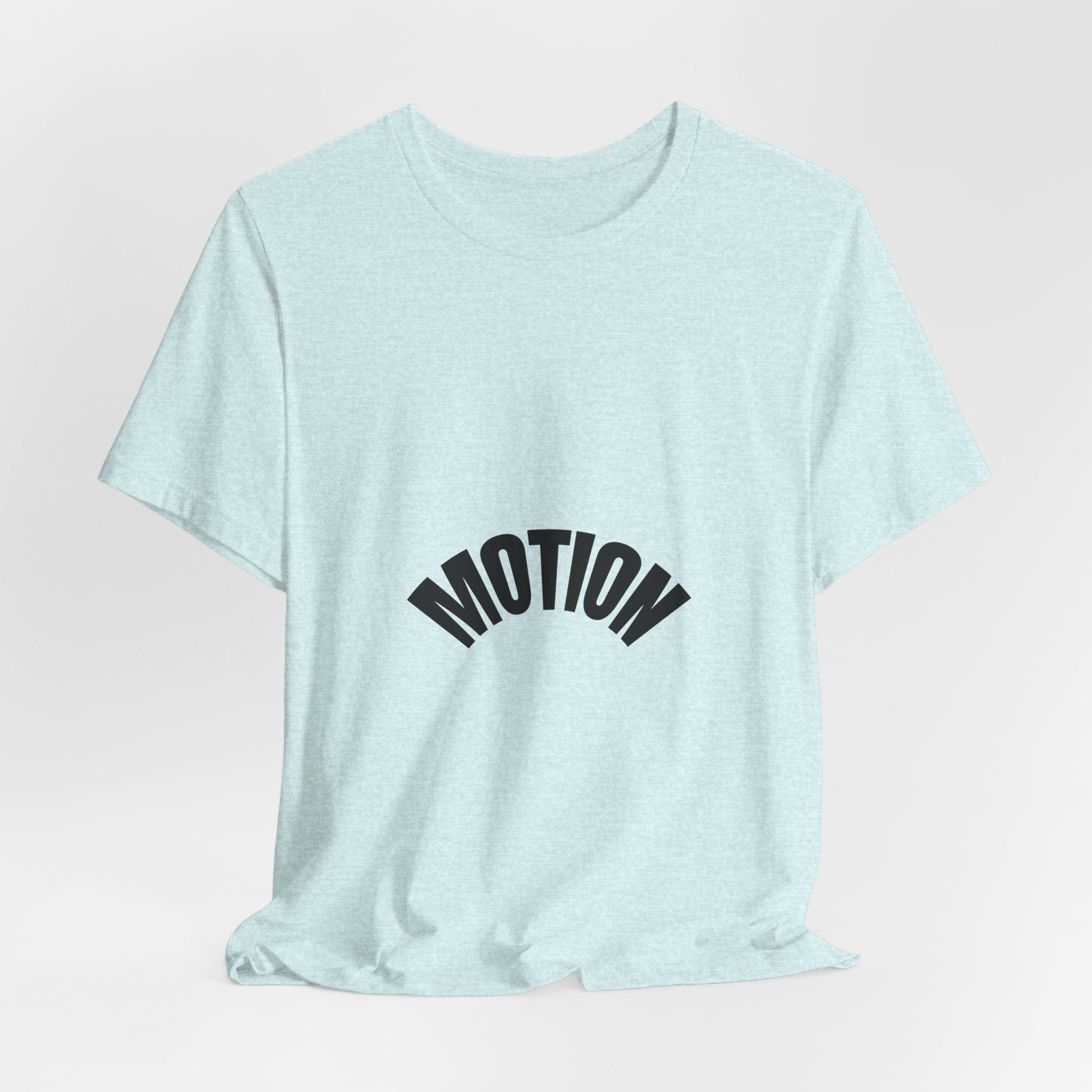 Motion Graphic Tee — Minimalist 'MOTION' Text T-Shirt