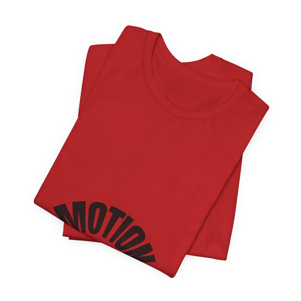 Motion Graphic Tee — Minimalist 'MOTION' Text T-Shirt