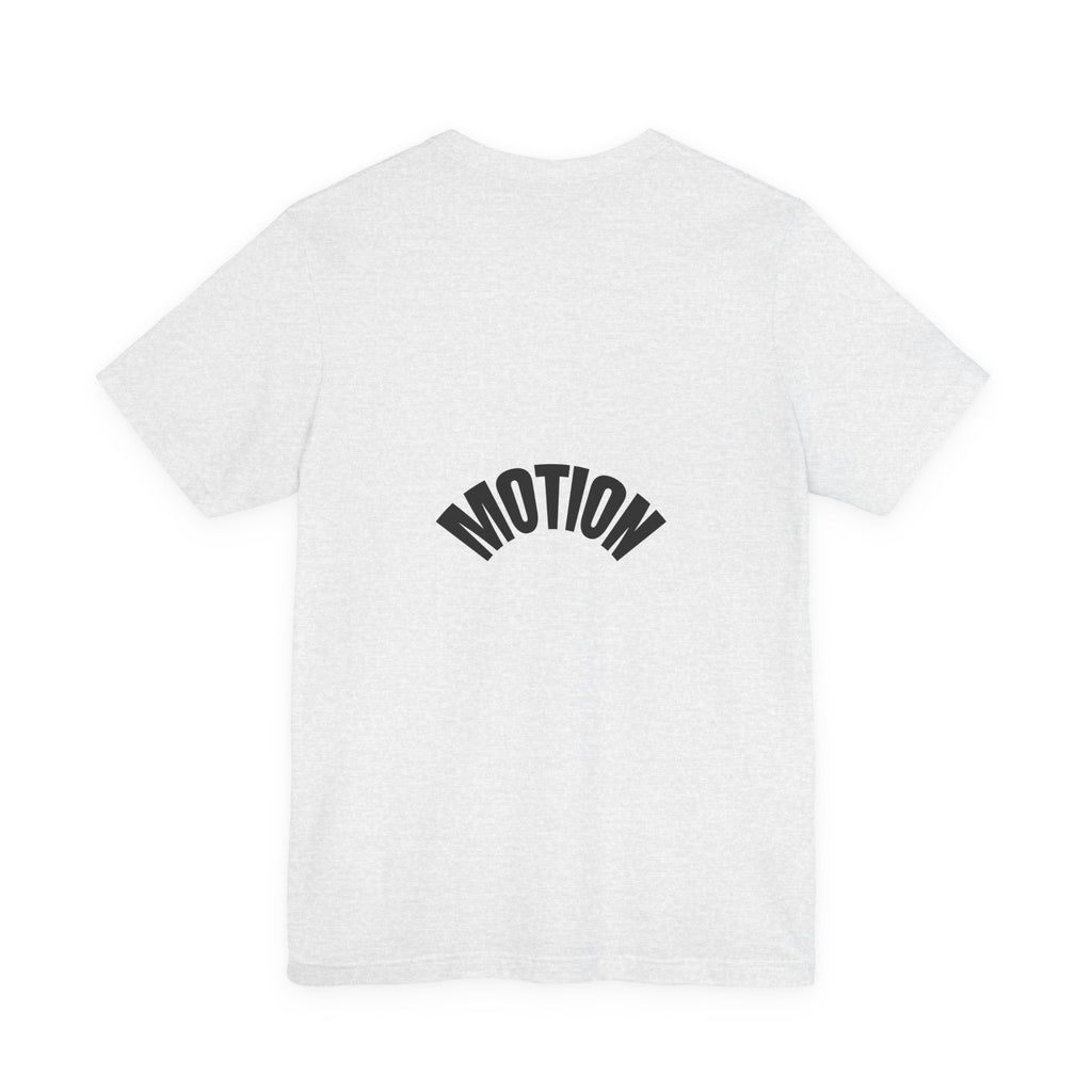 Motion Graphic Tee — Minimalist 'MOTION' Text T-Shirt
