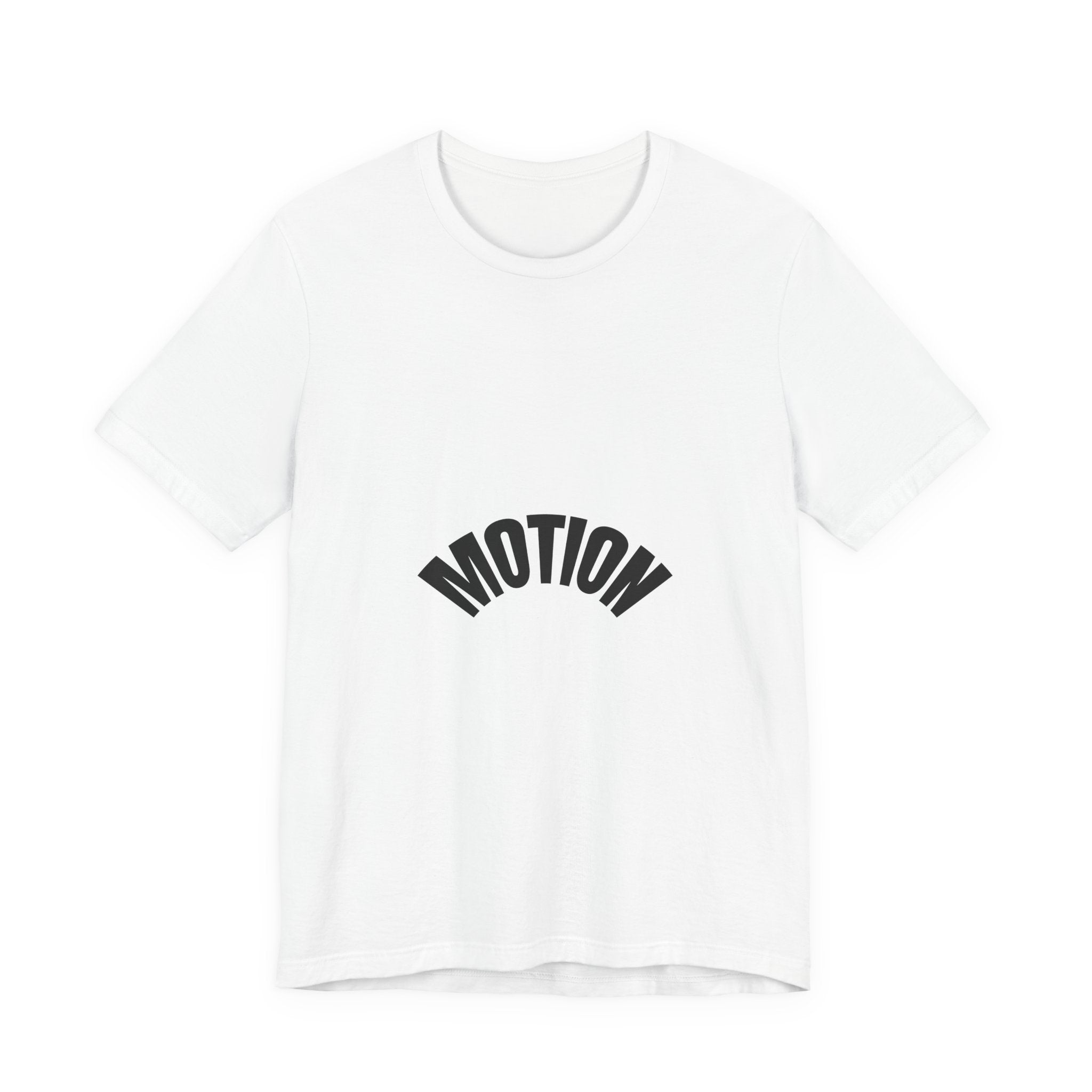 Motion Graphic Tee — Minimalist 'MOTION' Text T-Shirt