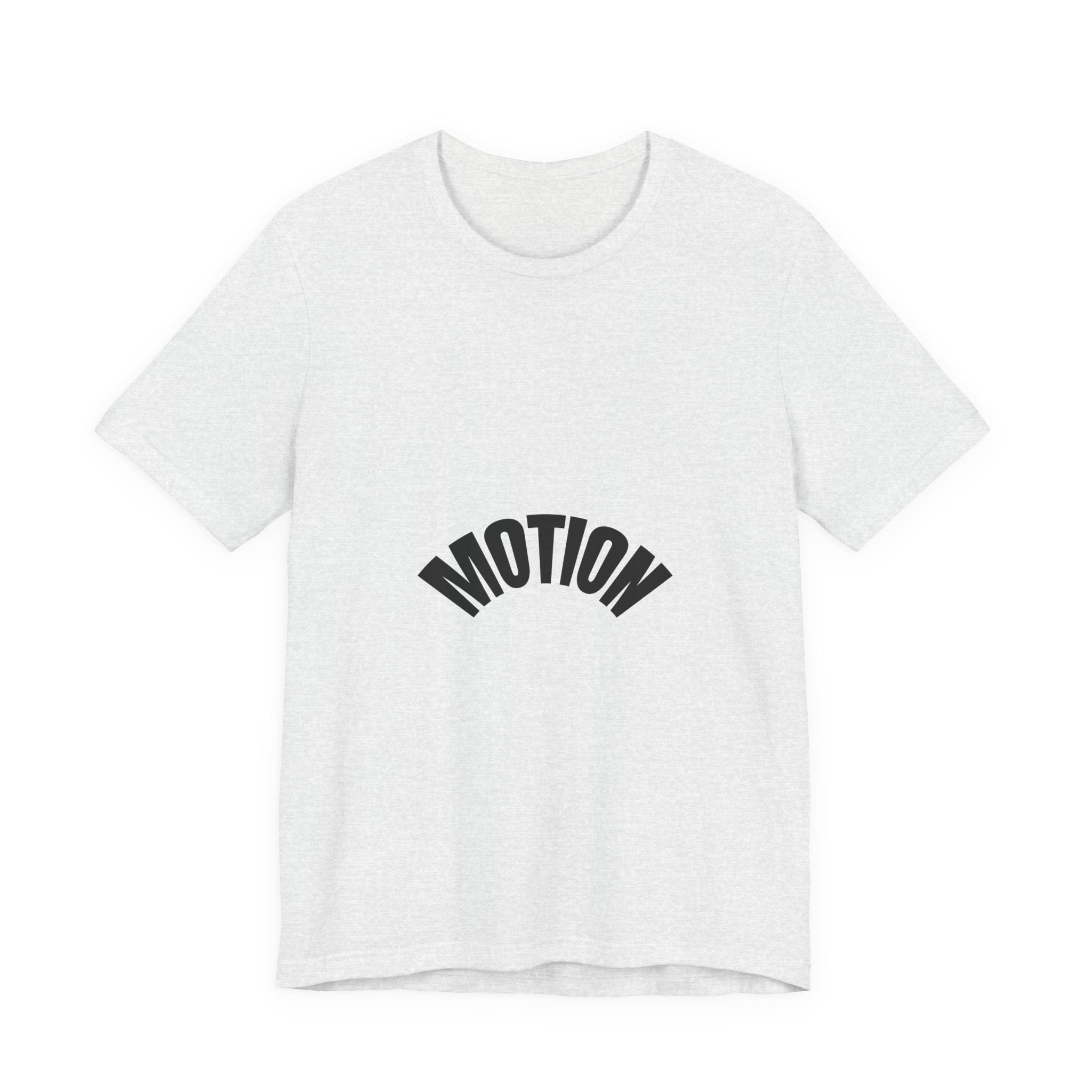 Motion Graphic Tee — Minimalist 'MOTION' Text T-Shirt