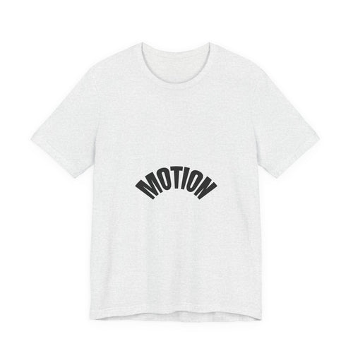 Motion Graphic Tee — Minimalist 'MOTION' Text T-Shirt