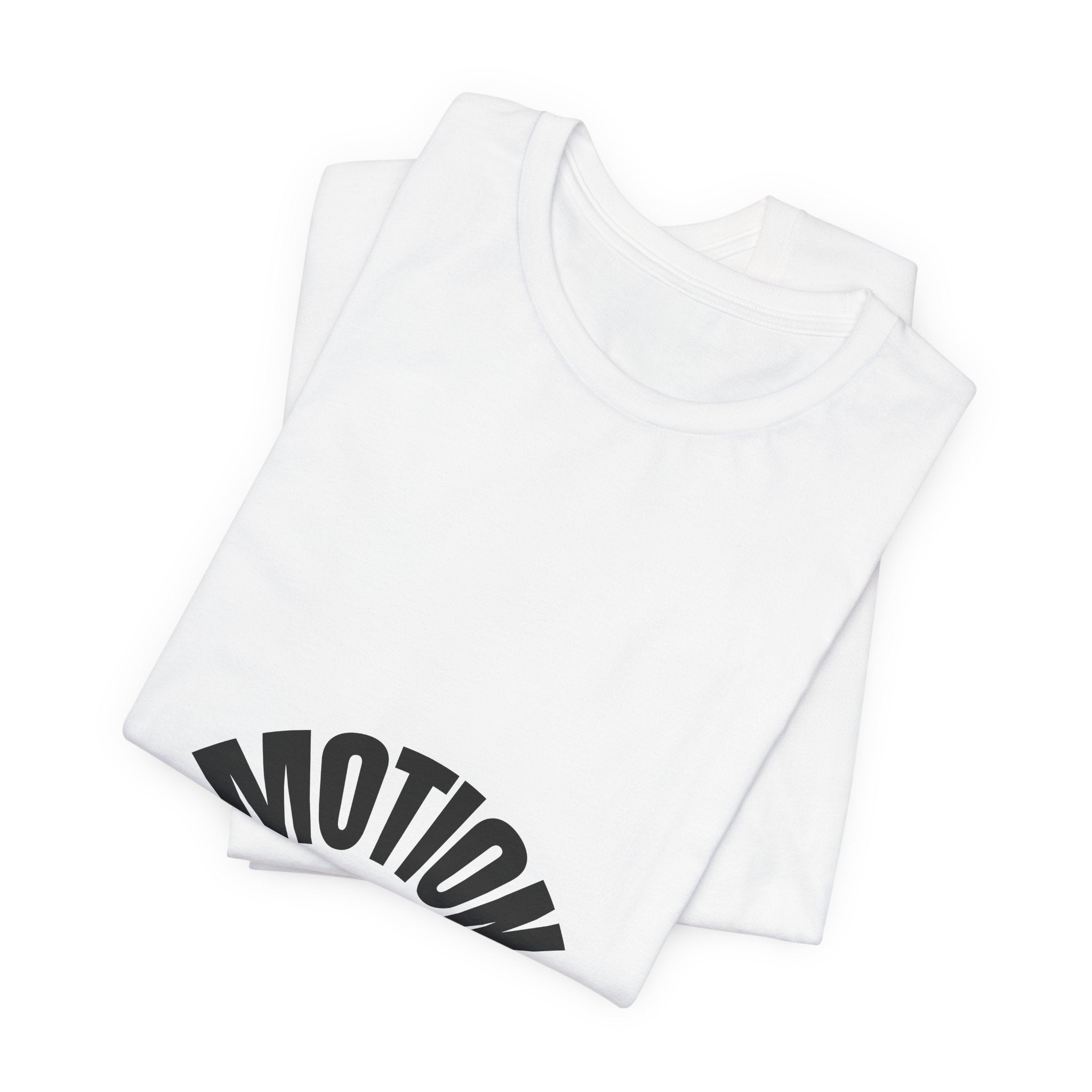 Motion Graphic Tee — Minimalist 'MOTION' Text T-Shirt