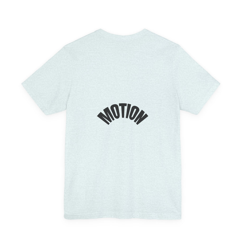 Motion Graphic Tee — Minimalist 'MOTION' Text T-Shirt