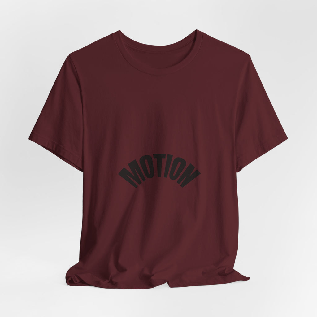 Motion Graphic Tee — Minimalist 'MOTION' Text T-Shirt