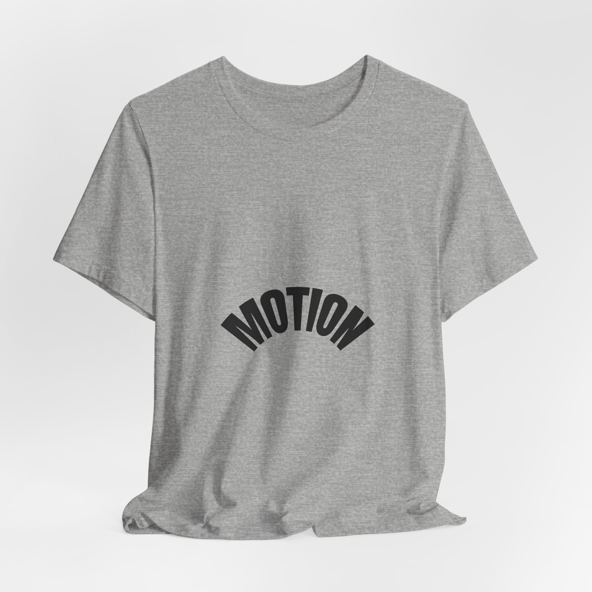 Motion Graphic Tee — Minimalist 'MOTION' Text T-Shirt