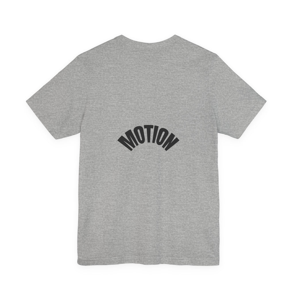 Motion Graphic Tee — Minimalist 'MOTION' Text T-Shirt