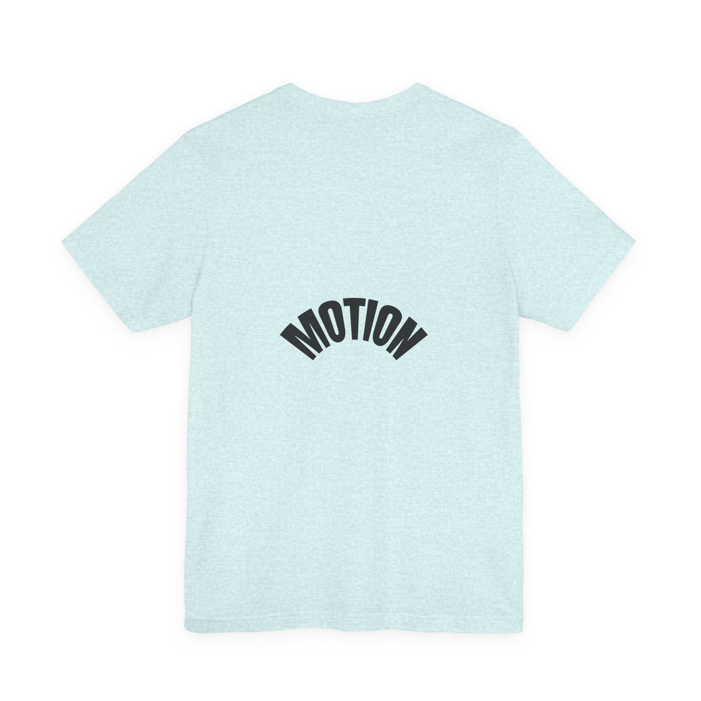 Motion Graphic Tee — Minimalist 'MOTION' Text T-Shirt