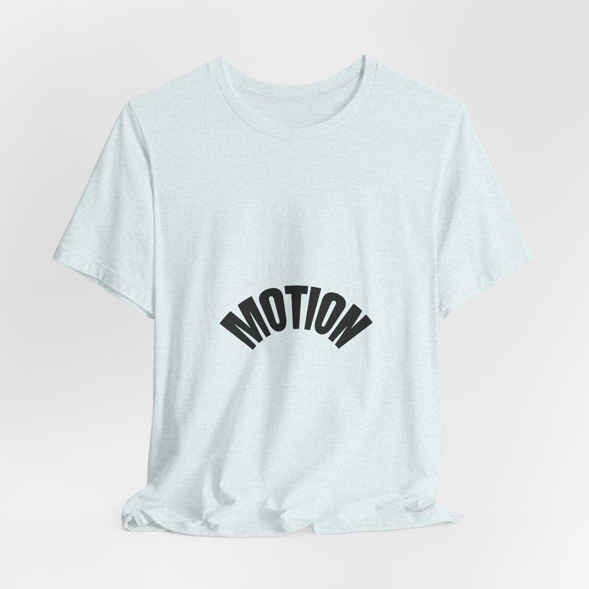 Motion Graphic Tee — Minimalist 'MOTION' Text T-Shirt