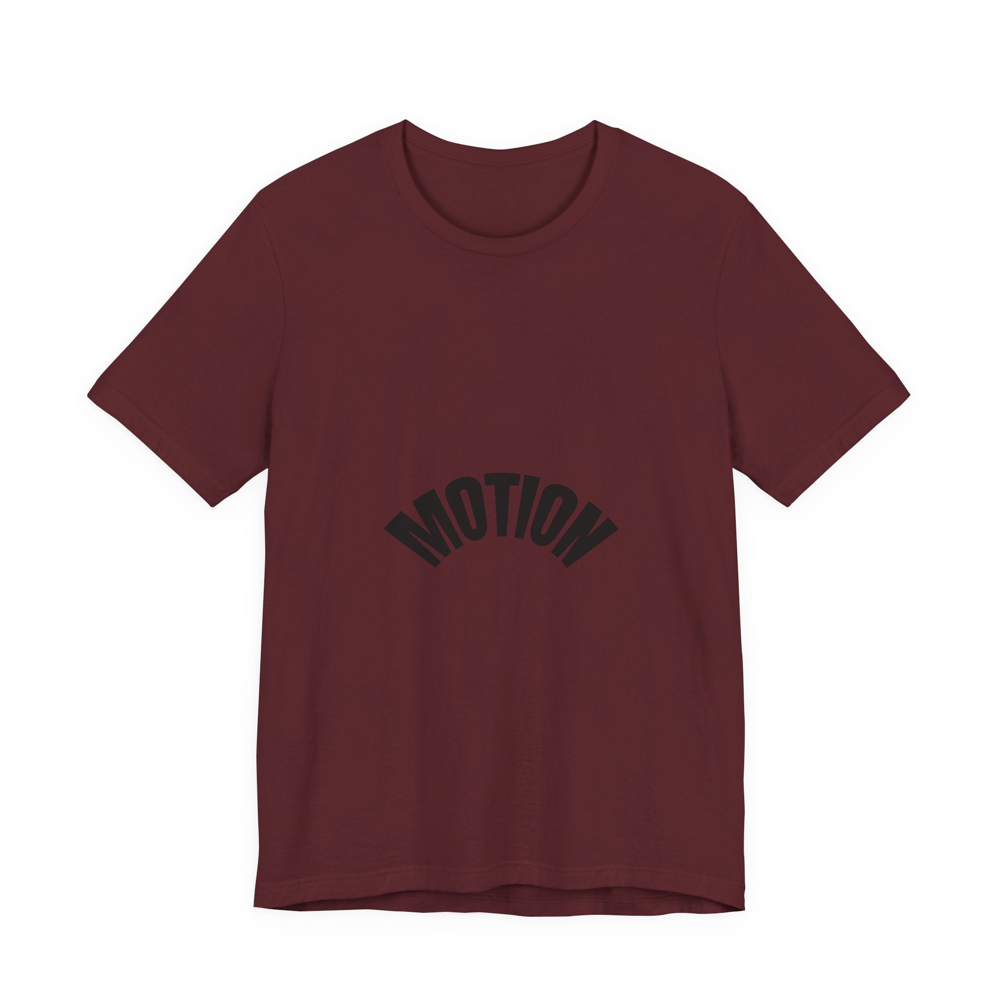 Motion Graphic Tee — Minimalist 'MOTION' Text T-Shirt