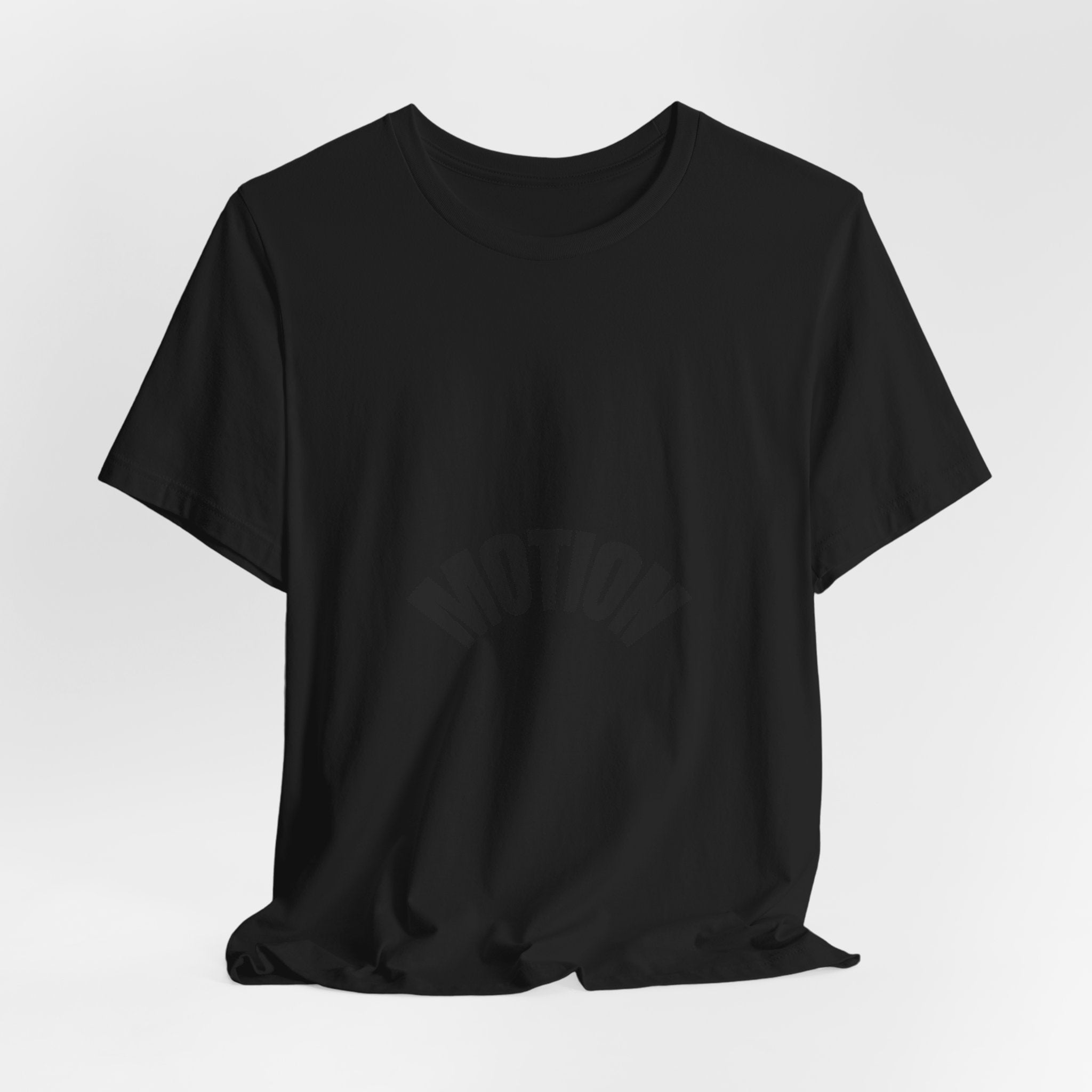 Motion Graphic Tee — Minimalist 'MOTION' Text T-Shirt