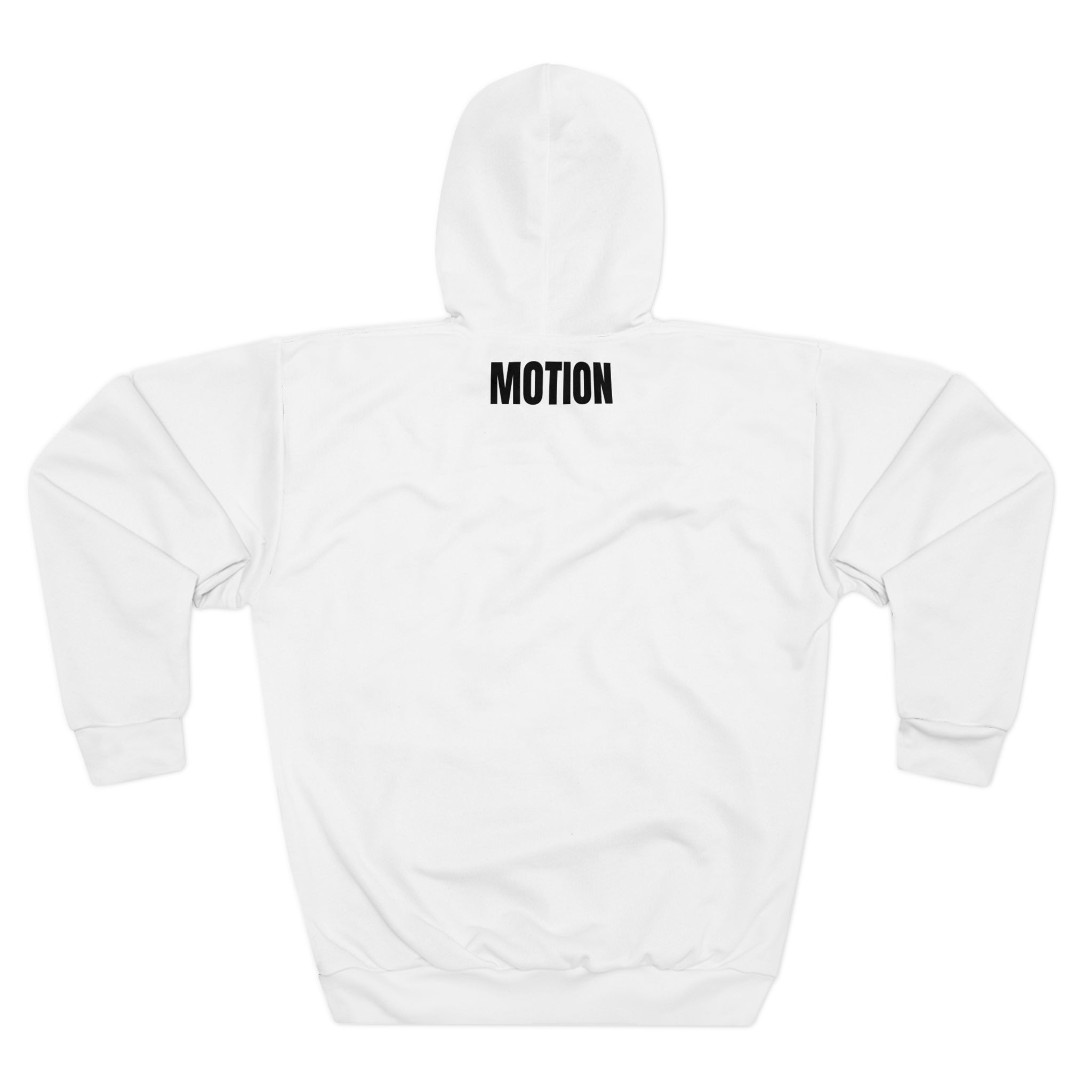 Motion Pullover Hoodie — Minimal Text Logo Streetwear Hoodie