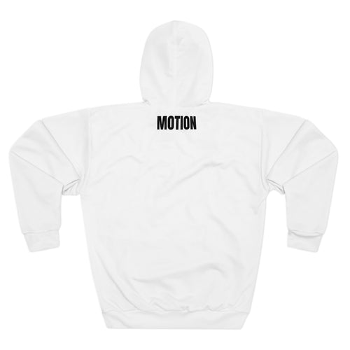 Motion Pullover Hoodie — Minimal Text Logo Streetwear Hoodie