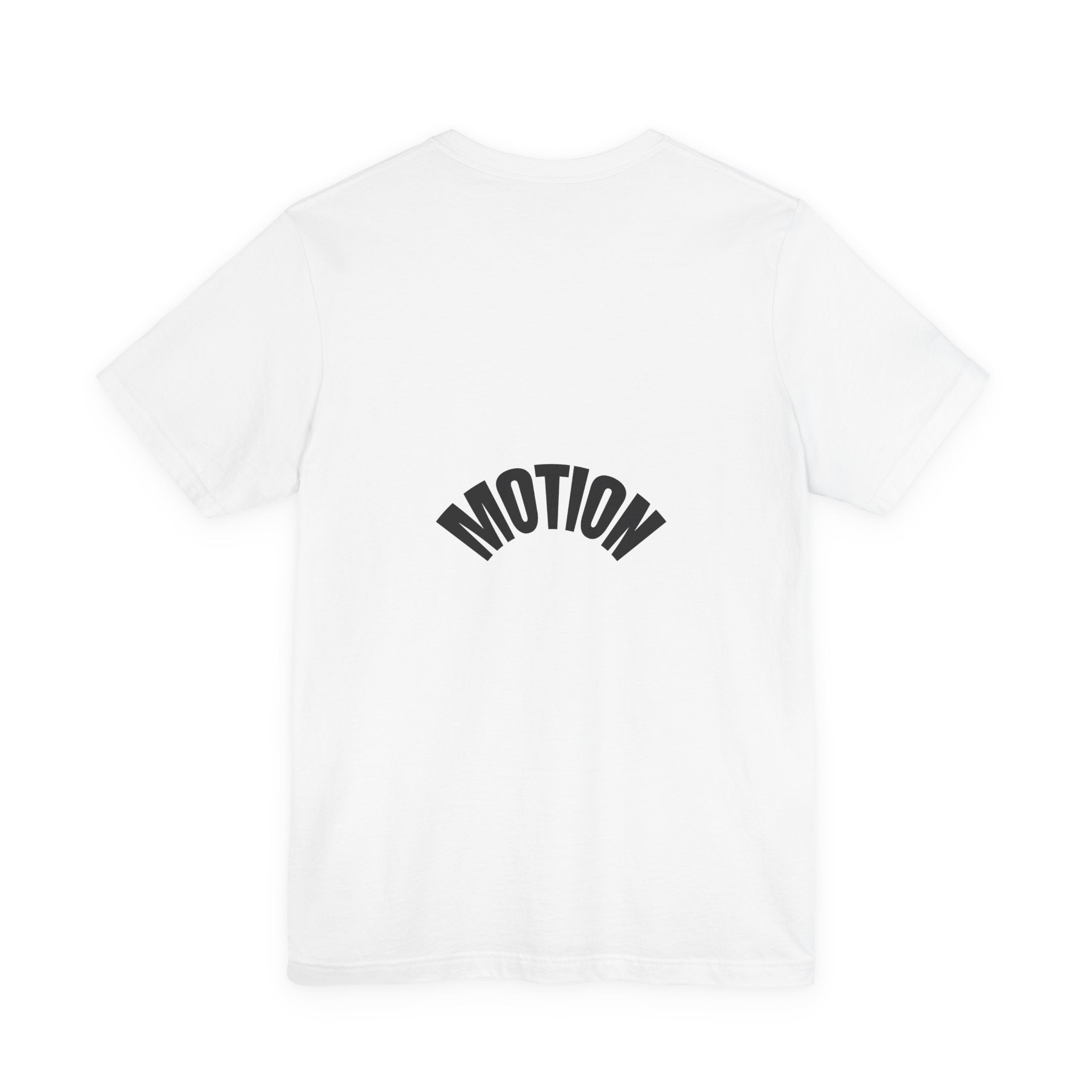 Motion Graphic Tee — Minimalist 'MOTION' Text T-Shirt
