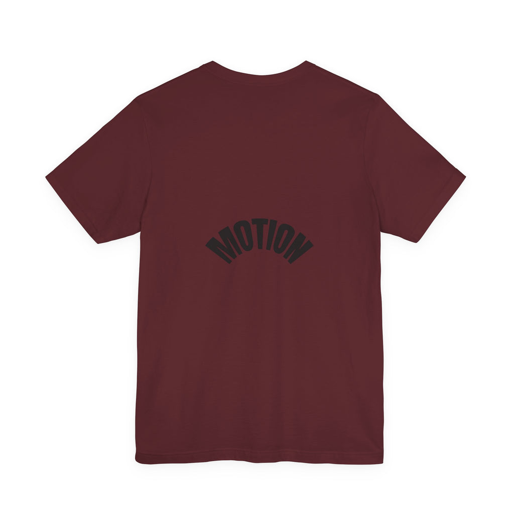 Motion Graphic Tee — Minimalist 'MOTION' Text T-Shirt