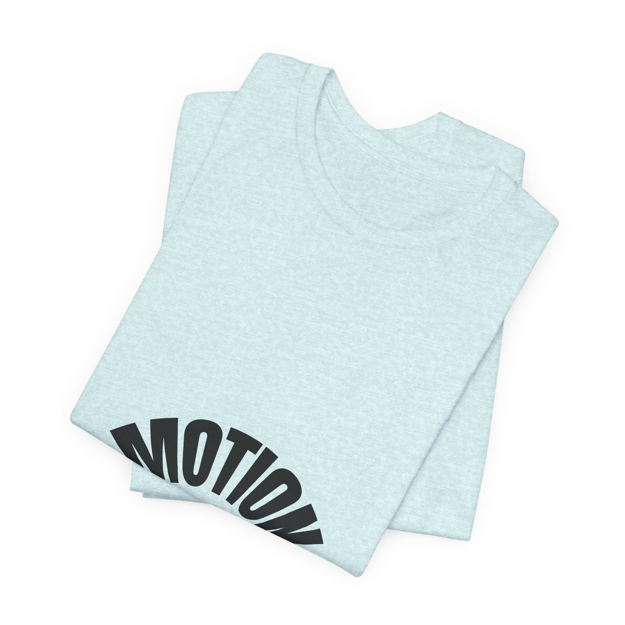 Motion Graphic Tee — Minimalist 'MOTION' Text T-Shirt
